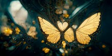 Love Connection With Butterflies Concept
