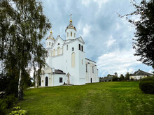Orthodox SS. Boris And Gleb Church, In Belarusian Gothic Style In Novogrudok (Navahrudak), Belarus. 