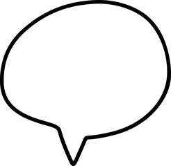 Wall Mural - Speech bubble in doodle. Hand drawn chat. Speech bubble in png. Balloon message in transparent background. Message sign