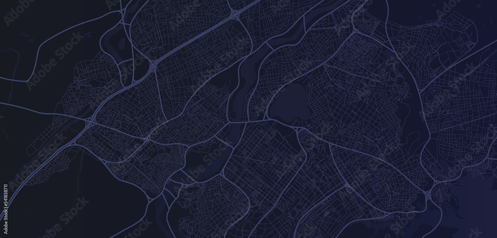 Dark city map concept Stock Vector | Adobe Stock