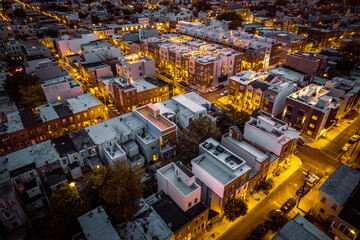 Wall Mural - Drone of Epic Philadelphia Sunset