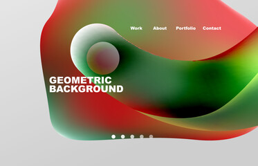 Abstract liquid background for your landing page design. Web page for website or mobile app wallpaper