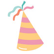 © Aquarii - birthday bday cap hat party event celebration doodle flat