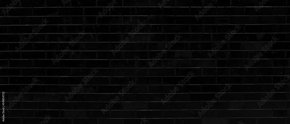 Vector realistic isolated black brick wall background for template and ...