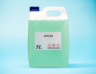 Sticker - Biofuel in chemical lab in plastic canister Avgas