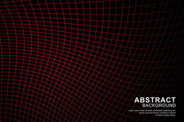 Wall Mural - Abstract red net on black background