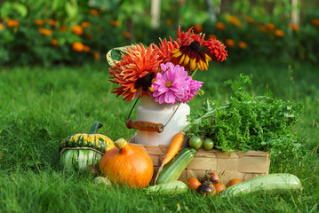 Sticker - autumn arrangement in the garden