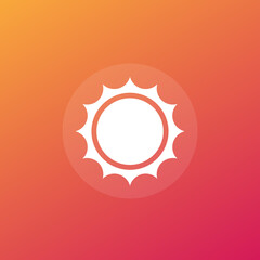 Sticker - Sun icon, solar vector logo