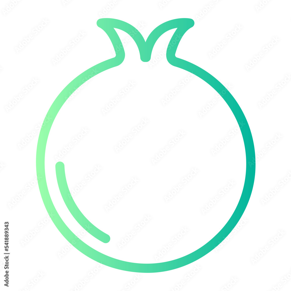 pomegranate gradient icon Stock Vector | Adobe Stock