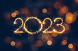 Leinwandbild Motiv Beautiful template web banner for New Year 2023