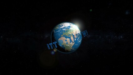Canvas Print - 3d rendering https www sign on globe