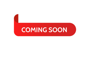 Aufkleber - Coming soon promo labels. Red ribbons. Vector bage and banners