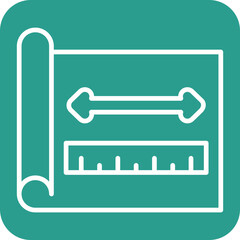 Poster - Design Plan Line Round Corner Background Icon