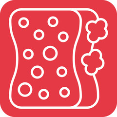 Poster - Sponge Line Round Corner Background Icon