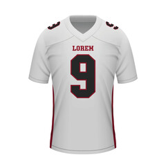 Wall Mural - Realistic football away jersey Atlanta, shirt template