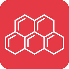 Poster - Honeycomb Line Round Corner Background Icon