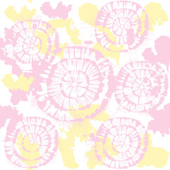 Wall Mural - pink and yellow color Tie dye shibori pattern, Tie Dye Twist Vector. Psychedelic Swirl. Pink Ink Background. Hypnotic Dip Dyed Textile. Orchid Smoke Fashion. Watercolor Brush Print. Rose Bohemian
