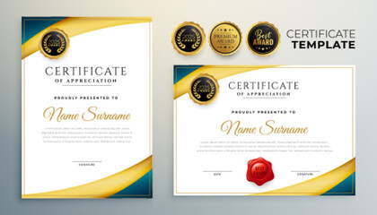 Sticker - premium certificate of appreciation in professional style