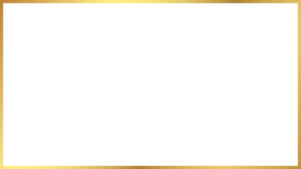 Wall Mural - rectangle golden frame for 16:9 work project , luxury gold border design for web, thumbnail, banner,