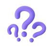 3d question mark icon questioning for answers