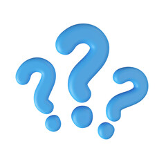 Poster - 3d question mark icon questioning for answers