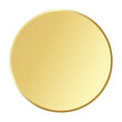 Gold circle, Realistic metal button