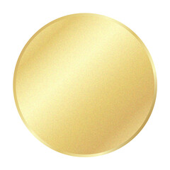 Wall Mural - Gold circle, Realistic metal button