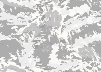 Wall Mural - Full seamless gray military camouflage texture pattern vector. Black white textile fabric print. Army camo background.