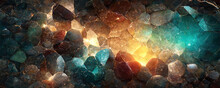 Colorful And Beautiful Seamless Gemstone Background
