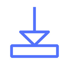 Wall Mural - arrow direction down navigation line icon