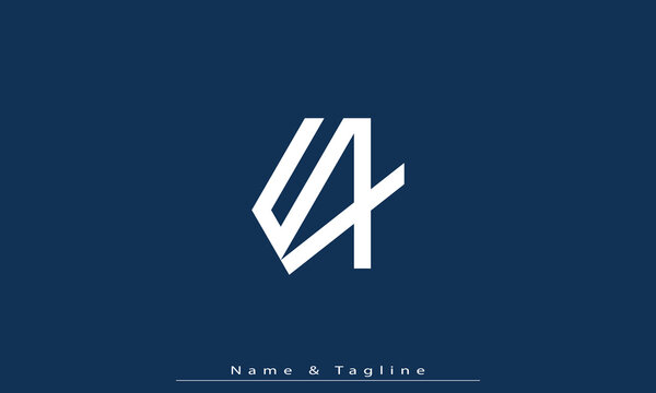 Alphabet letters Initials Monogram logo UX , XU