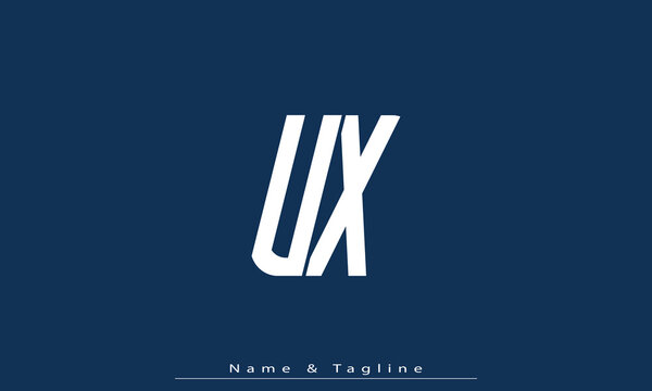 Alphabet letters Initials Monogram logo UX , XU