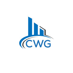 CWG letter logo. CWG blue image. CWG Monogram logo design for entrepreneur and business. CWG best icon.	
