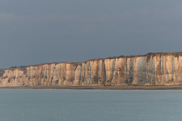 Wall Mural - Chalk cliffs along the Channel coast in France, Normandy