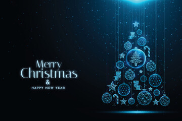 gradient christmas technology background vector design illustration