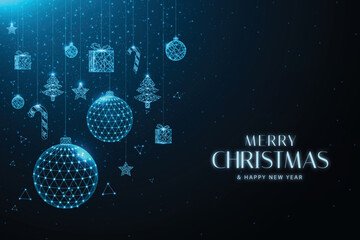 Wall Mural - gradient christmas technology background vector design illustration