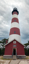 Assateague Lighthouse, Chincoteague, Virginia. Vertical.