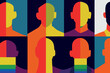 Lgbt people against human rights discrimination, illustration,