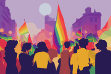 Lgbt People Tolerance, Parade, Flags, Balloons, Lgbtq  Pride