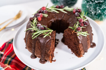 Wall Mural - Chocolate bundt cake