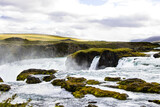 Fototapeta Tęcza - Skjálfandafljót river that creates Goðafoss Waterfall