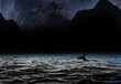 © kishore chandra - A deer swim in the river.