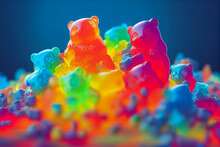 Colorful gummy bear candy illustration