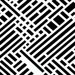 Poster - Seamless 2d illustrated pattern. Abstract geometric reticulate background. Monochrome stylish texture.