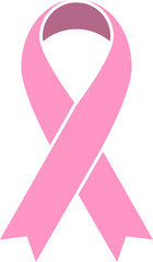 pink ribbon. breast cancer awareness ribbon. women support pink ribbon. cancer awareness symbol in p