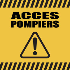 Poster - Logo accès pompiers.