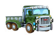 © honeyflavour - cartoon happy and funny off road military truck isolated
