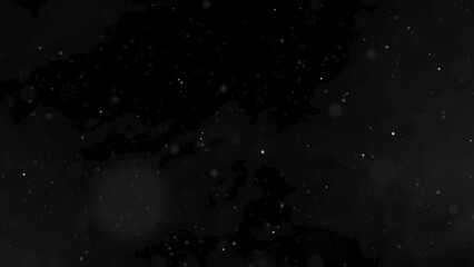 Wall Mural - particles blowing in the breeze background 4k loop features white snow-like particles blowing in a l