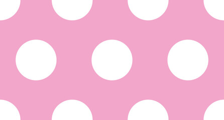 Poster - seamless polka dot pattern. vector repeating texture. polka dot with color pastel background. pink p