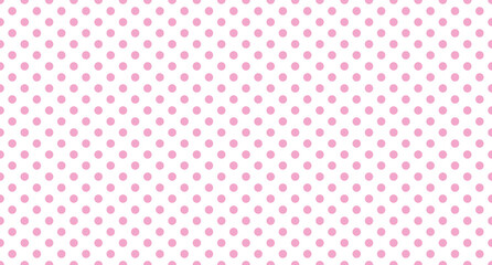 Poster - seamless polka dot pattern. vector repeating texture. polka dot with color pastel background. pink p